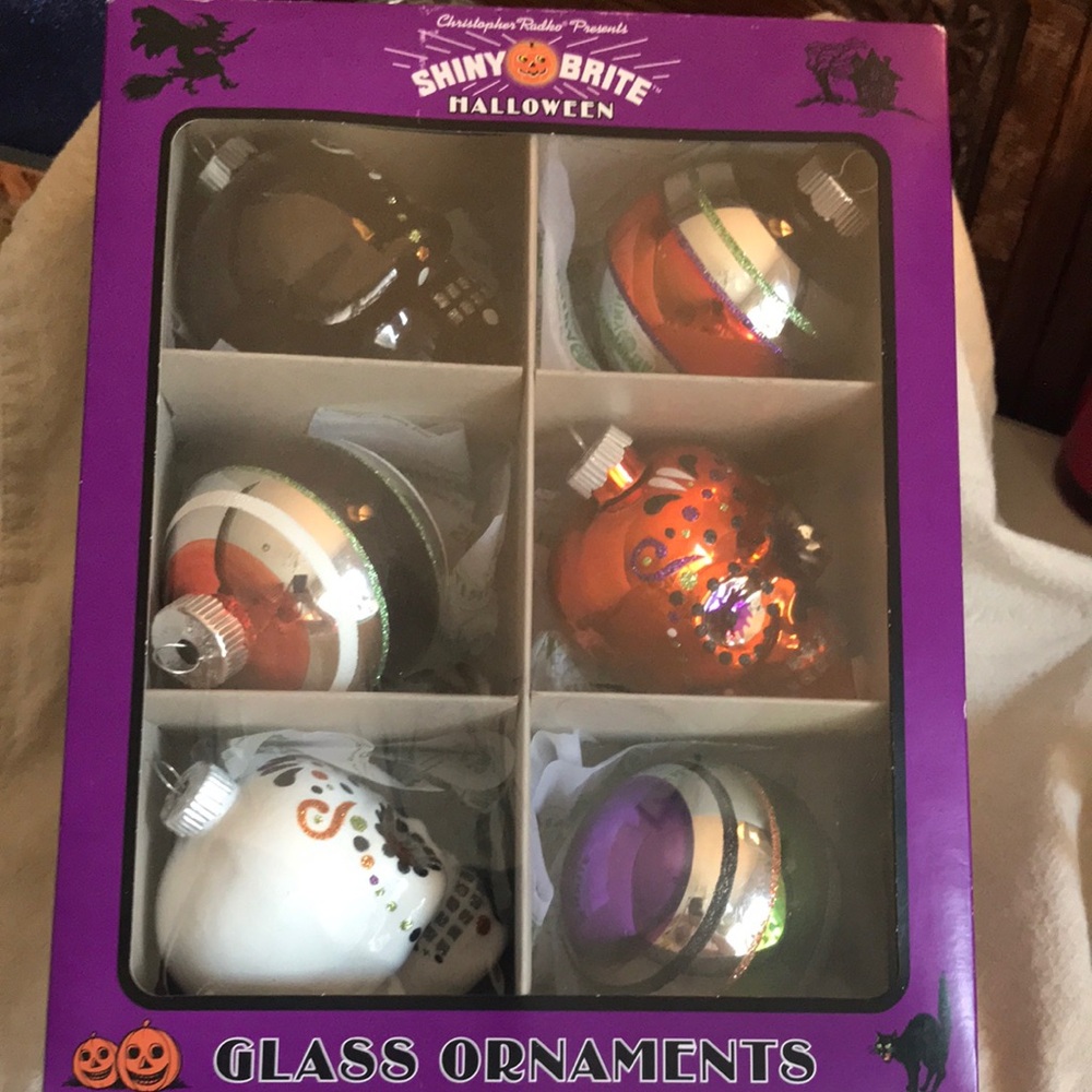 NIB ~ Shiny Brite Halloween Glass Ornaments